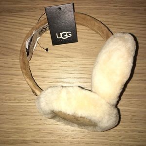 Leather Shearling Ear Muffs